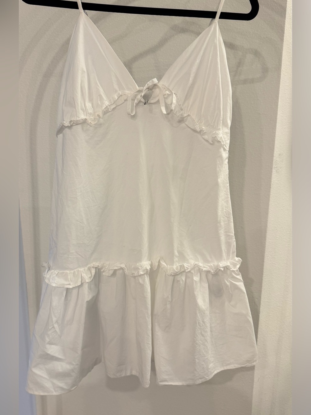 Walter Baker White Ruffle Slip Dress